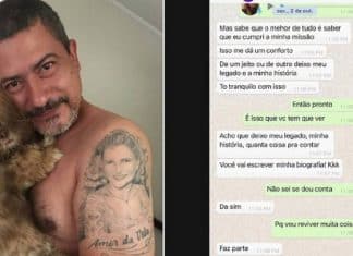 Ex-mulher de Tom Veiga expõe conversa de um mês antes e diz: “Estava pressentindo a partida”