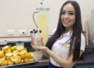 Estudante inventa plástico com casca de laranja biodegradável