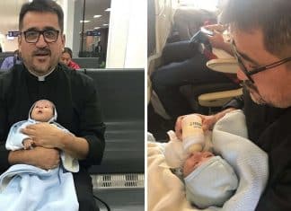 Padre peruano adota bebê abandonado com síndrome de Down