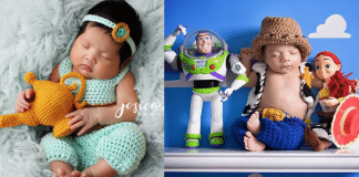 Mamãe apaixonada pela Disney tricota roupas para bebês inspiradas em suas histórias. Veja fotos. Mamãe apaixonada pela Disney tricota roupas para bebês inspiradas em suas histórias. Veja fotos.