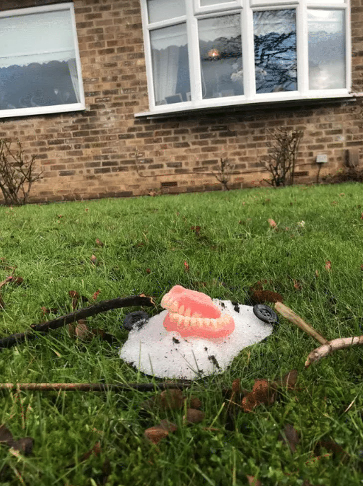 contioutra.com - Netinhos usam a dentadura da bisav&oacute; para fazer um boneco de neve. O resultado &eacute; c&ocirc;mico!