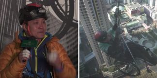 Alpinista escala arranha-céu de 300 metros em Hong Kong após perder os movimentos das pernas