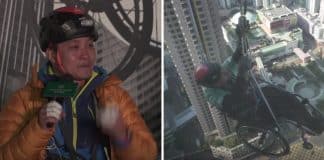 Alpinista escala arranha-céu de 300 metros em Hong Kong após perder os movimentos das pernas