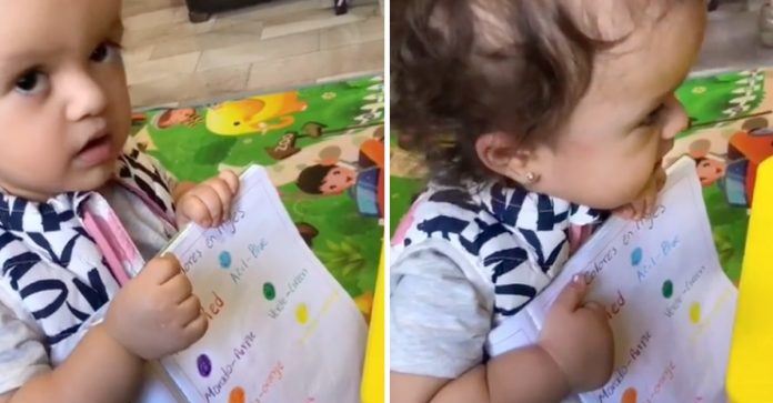 Garotinha de três anos fica famosa por ensinar cores em inglês para sua boneca. Veja o vídeo!