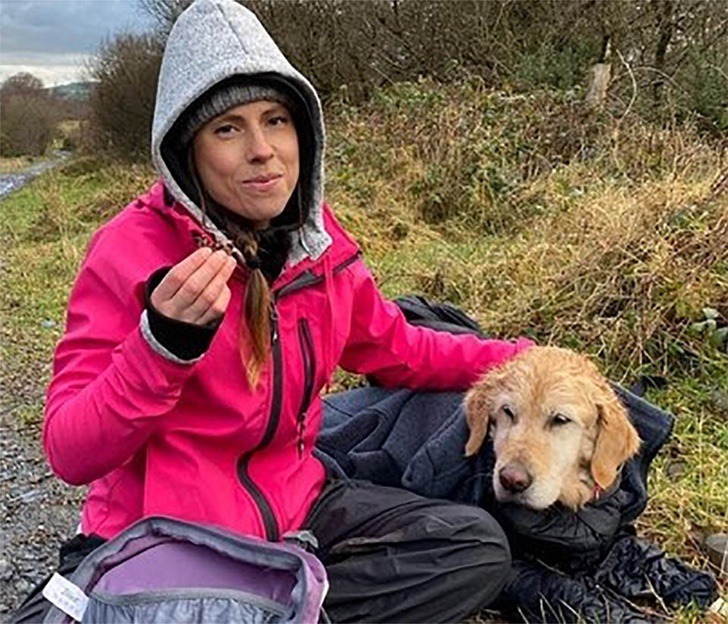 contioutra.com - Alpinistas encontram cachorrinha perdida nas montanhas e a carregam por 10km para trazê-la de volta