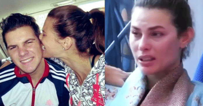 Confinada no Big Brother italiano, a modelo brasileira Dayane Mello vê velório de irmão por videochamada
