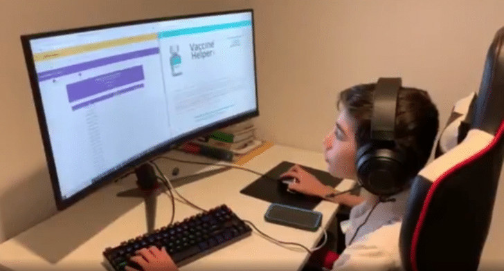 contioutra.com - Garoto de 12 anos criou um site que ajuda idosos a obterem consultas de vacina&ccedil;&atilde;o