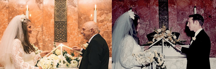 contioutra.com - Casal comemora 50 anos de casamento recriando a sess&atilde;o de fotos que fizeram em 1971