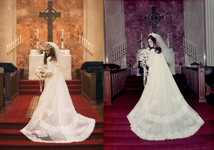 contioutra.com - Casal comemora 50 anos de casamento recriando a sess&atilde;o de fotos que fizeram em 1971