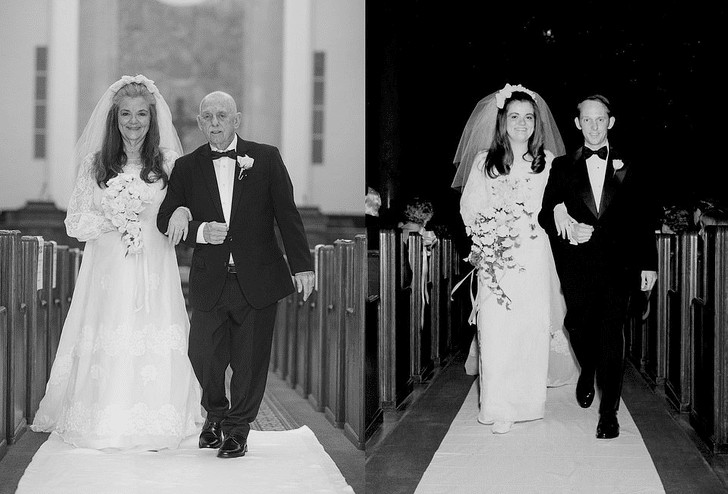 contioutra.com - Casal comemora 50 anos de casamento recriando a sess&atilde;o de fotos que fizeram em 1971