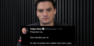 É suspensa investigação contra Felipe Neto por acusações contra Bolsonaro