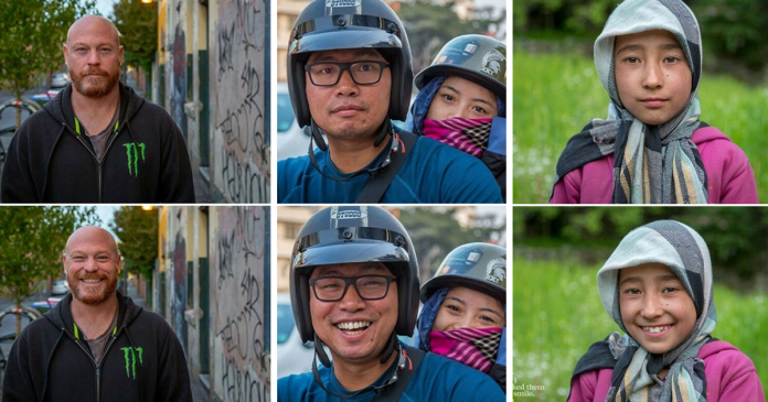 “Então eu lhes pedi para sorrir”: 30 retratos de estranhos que mostram o poder de um sorriso