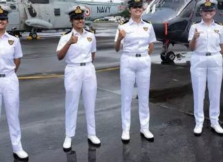 Pela primeira vez em 23 anos, a Marinha da Índia envia quatro mulheres para navios de guerra