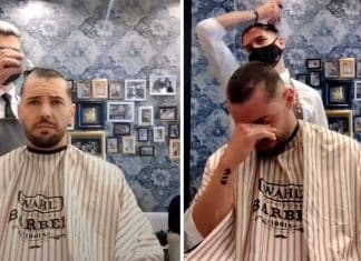 Barbeiro raspa a própria cabeça em solidariedade a um paciente com câncer