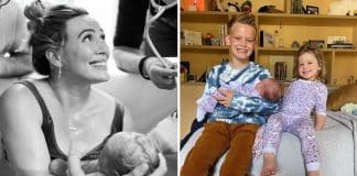 Hilary Duff fez seu filho assistir parto para mostrá-lo a força das mulheres