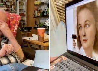 Vovô se emociona ao ver fotografia animada de sua falecida esposa; assista.
