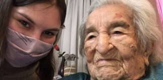 Com 114 anos, a mulher mais velha da Argentina venceu o coronavírus.