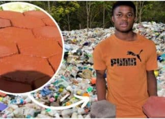 Jovem transforma lixo plástico em materiais de construção baratos e ultra-resistentes