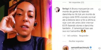 Samantha Schmütz critica amigos famosos de Paulo Gustavo ‘vivendo normal’ na pandemia