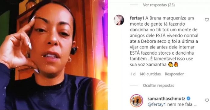 Samantha Schmütz critica amigos famosos de Paulo Gustavo ‘vivendo normal’ na pandemia