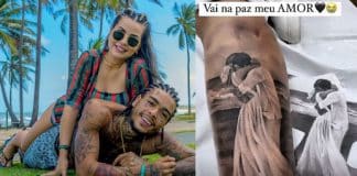 “Sobre nós dois, ninguém nunca entenderá”, diz viúva de MC Kevin após tatuagem em homenagem ao cantor