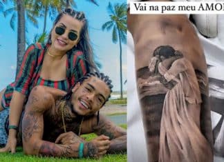 “Sobre nós dois, ninguém nunca entenderá”, diz viúva de MC Kevin após tatuagem em homenagem ao cantor