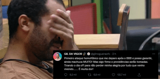 Gil revela ter sofrido primeiro ataque homofóbico após o BBB21: “Machuca muito”