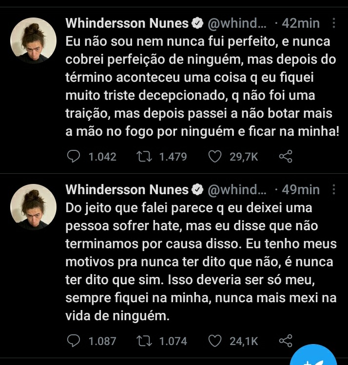 contioutra.com - Após verdade sobre separação vir à tona, Whindersson Nunes é alvo de ataques na web
