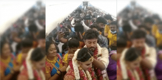 Casal de indianos faz casamento em avião para driblar restrições contra Covid