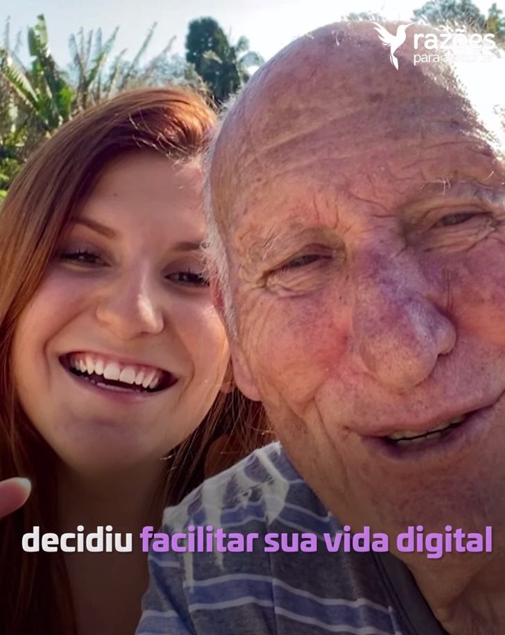 contioutra.com - Neta faz “manual” para que seu avô de 88 anos consiga utilizar o Whatsapp