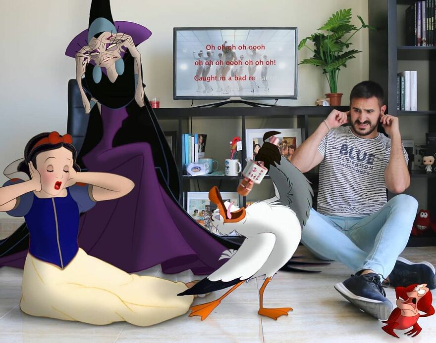 contioutra.com - Jovem faz sucesso inserindo personagens da Disney em suas fotos