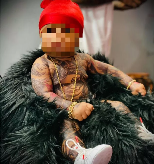 contioutra.com - Bebê tatuado choca a internet: "Ameaçaram chamar a polícia", disse a mãe