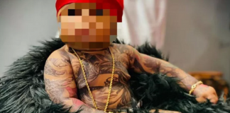 Bebê tatuado choca a internet: “Ameaçaram chamar a polícia”, disse a mãe