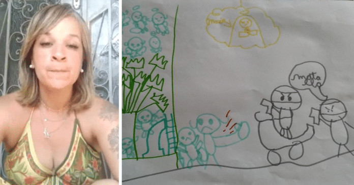 Garotinho de 7 anos reproduz cena de assalto que sofreu com a mãe no caminho da escola