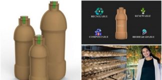 Empresa cria garrafa de papel reciclado para substituir o plástico