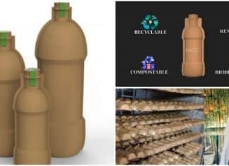 Empresa cria garrafa de papel reciclado para substituir o plástico