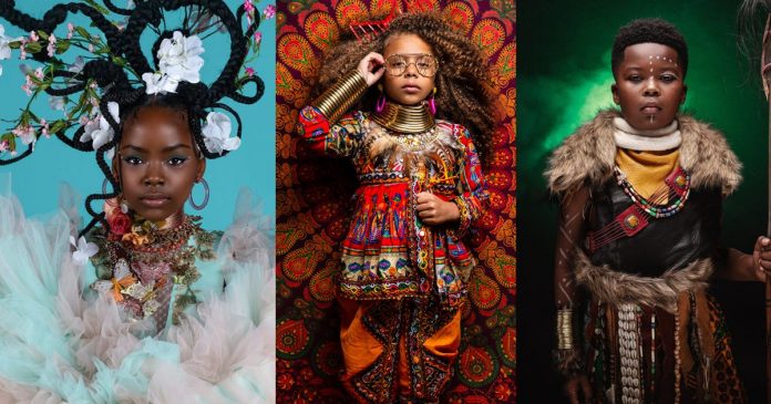 Casal de fotógrafos captura a beleza surpreendente de crianças afro em fotos únicas