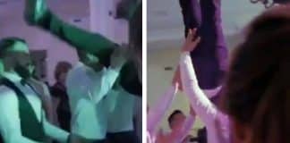 VÍDEO: Noivo é lançado ao ar em sua festa de casamento e fratura coluna