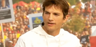 Ashton Kutcher é recebido com coro de multidão em jogo de futebol: “Tome um banho!”