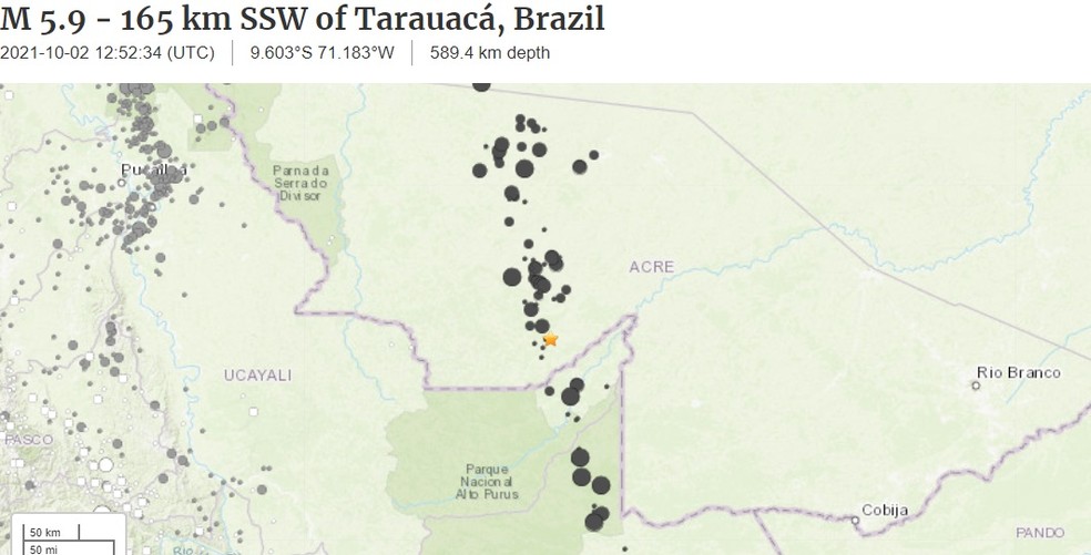 contioutra.com - Terremoto de 5,9 de magnitude atinge cidade no interior do Acre