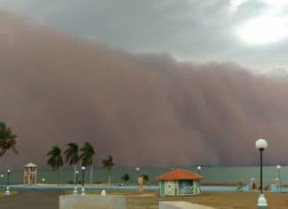 Nuvem gigante de areia espalha o medo entre moradores de Pereira Barreto (VÍDEO)