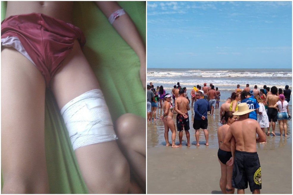 contioutra.com - Vídeo: Cardume de tubarões é visto em local onde menino de 11 anos foi ferido