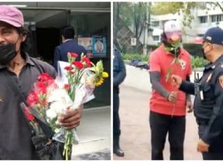 Todos os anos ele agradece com rosas aos policiais que encontraram sua filha