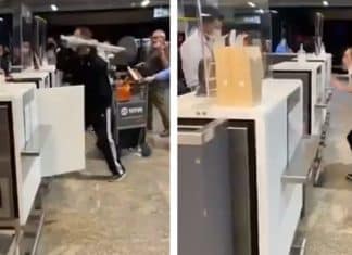 VÍDEO: Casal destrói guichê de companhia aérea após atraso de voo em Guarulhos