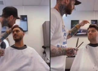 Barbeiro surpreende seus clientes com beijinhos e provoca reações inusitadas (VÍDEO)