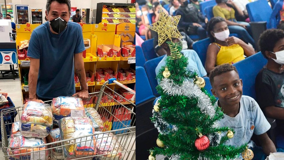 contioutra.com - Menino fotografado resgatando árvore de Natal do lixão recebe doações para sua família