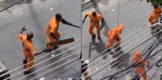 VÍDEO: Garis viralizam na web após serem flagrados dançando funk na rua