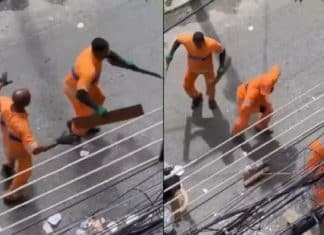 VÍDEO: Garis viralizam na web após serem flagrados dançando funk na rua