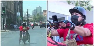 Jovem adaptou sua cadeira de rodas para trabalhar como entregador: “Não consigo andar, mas me adapto”