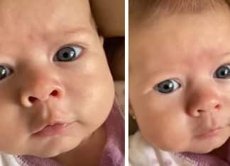 Bebê encanta a internet com vídeo falando ‘bom dia’ com apenas 2 meses